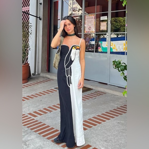 ✨Farm Rio Embroidered Tucan Dress - Picture 3 of 6